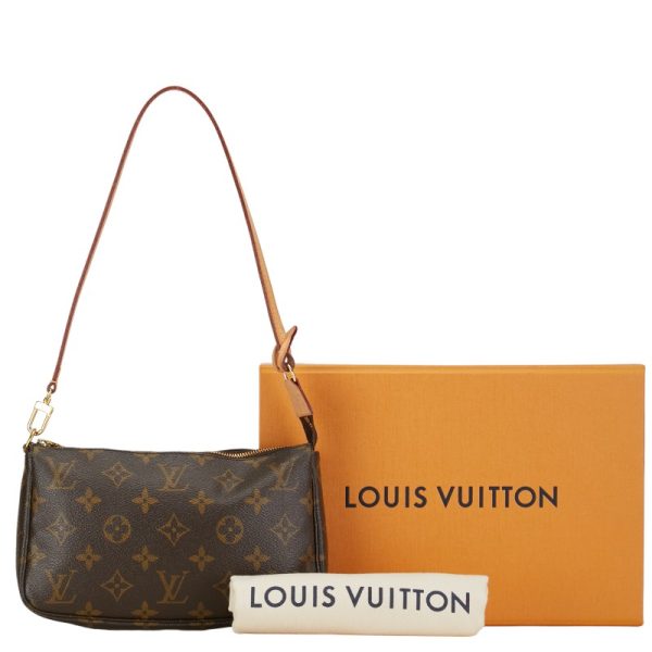 1 0153533 9 Louis Vuitton Monogram Pochette Accessoire Pouch Brown