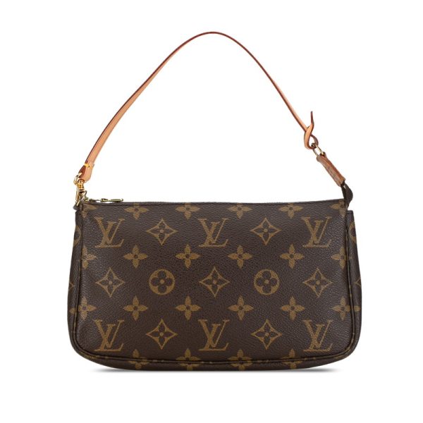 1 0153559 1 Louis Vuitton Monogram Pochette Accessoire Shoulder Bag Brown