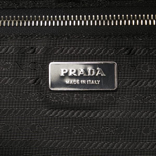 1 0153563 9 Prada Tote Bag Shoulder Bag 2WAY Black Nylon Leather