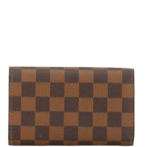 1 0153658 3 Louis Vuitton Damier Tresor Bifold Wallet N61736 Brown PVC Leather