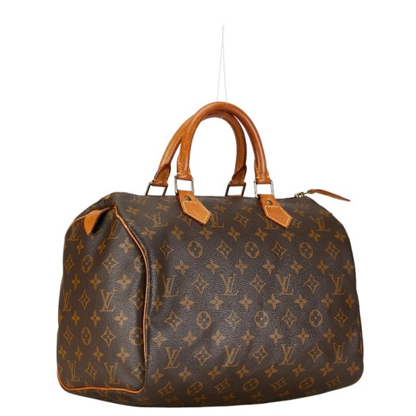 1 0153671 2 Louis Vuitton Monogram Speedy 30 Handbag M41526 Brown PVC Leather