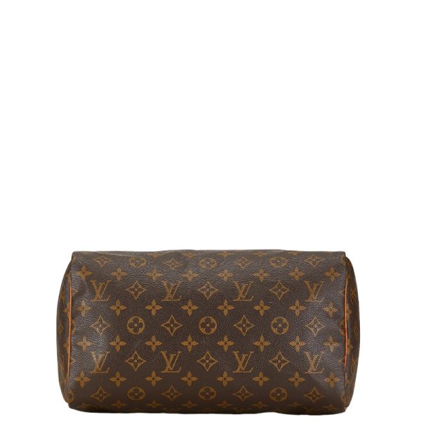 1 0153671 4 Louis Vuitton Monogram Speedy 30 Handbag M41526 Brown PVC Leather