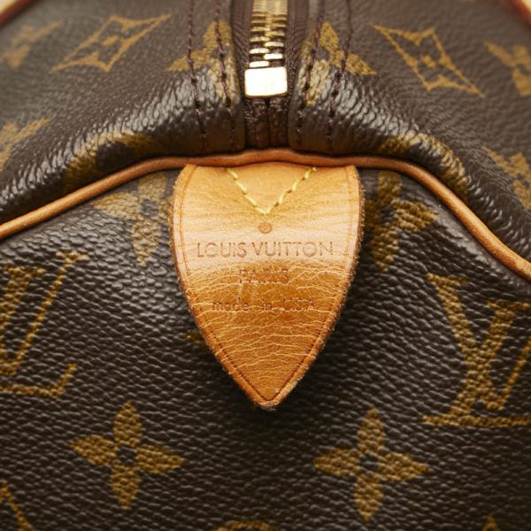 1 0153671 7 Louis Vuitton Monogram Speedy 30 Handbag M41526 Brown PVC Leather