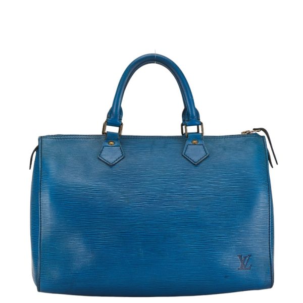 1 0153672 1 Louis Vuitton Epi Speedy 30 Mini Bag M43005 Toledo Blue