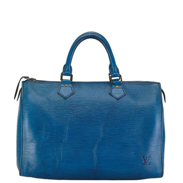 1 0153672 3 Louis Vuitton Epi Speedy 30 Mini Bag M43005 Toledo Blue