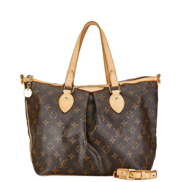 1 0153673 1 Louis Vuitton Monogram Palermo PM Shoulder Bag M40145 Brown