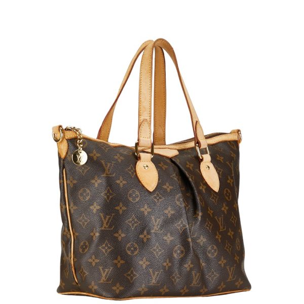 1 0153673 3 Louis Vuitton Monogram Palermo PM Shoulder Bag M40145 Brown