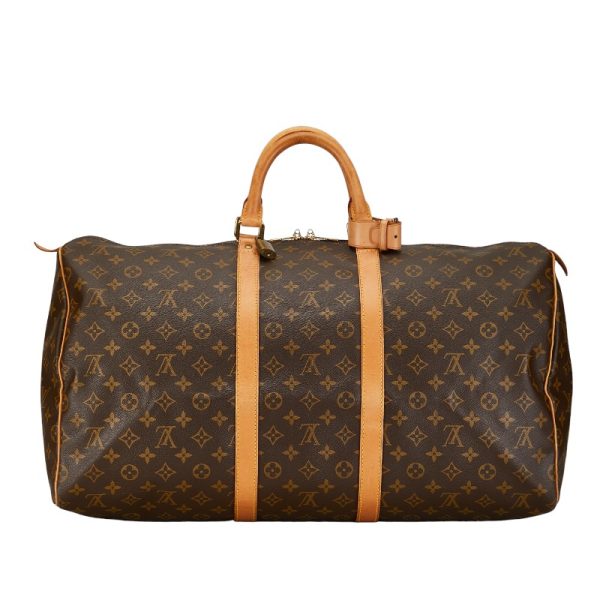 1 0154061 3 Louis Vuitton Monogram Keepall 55 Boston Bag Travel Bag Travel Bag M41424 Brown