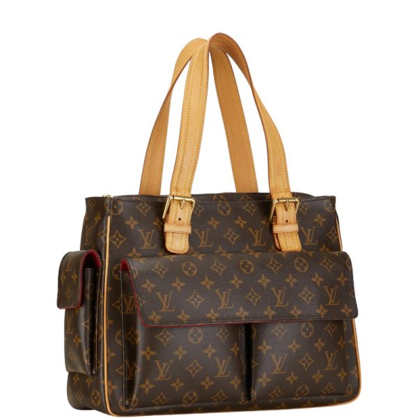 1 0154386 2 Louis Vuitton Monogram Multiply City Shoulder Bag Tote Brown