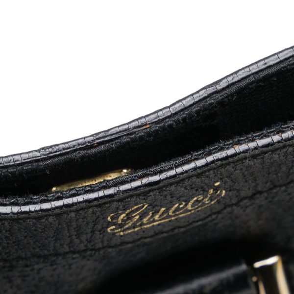 1 0154633 6 Gucci Abbey Shoulder Bag Tote Bag Black Leather