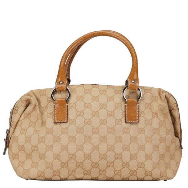 1 0154634 1 Gucci GG canvas handbag mini Boston bag beige canvas leather