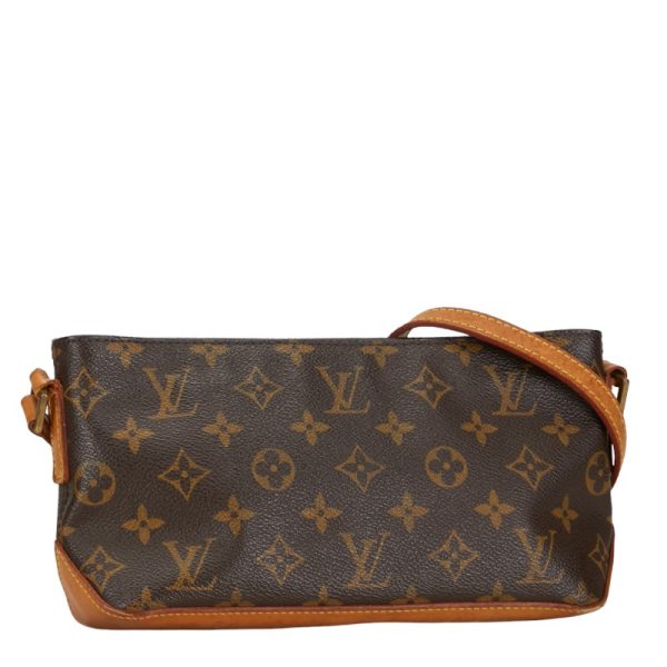 1 0154769 2 Louis Vuitton Monogram Trotter Shoulder Bag M51240 Brown