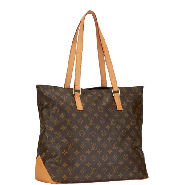 1 0154771 2 Louis Vuitton Monogram Cabas Mezzo Shoulder Bag Tote Brown