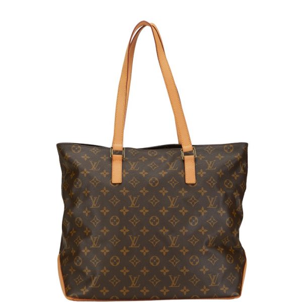 1 0154771 3 Louis Vuitton Monogram Cabas Mezzo Shoulder Bag Tote Brown