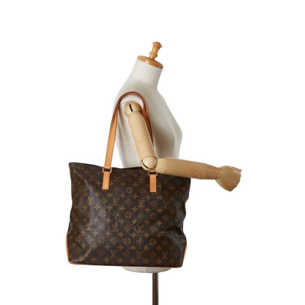 1 0154771 9 Louis Vuitton Monogram Cabas Mezzo Shoulder Bag Tote Brown