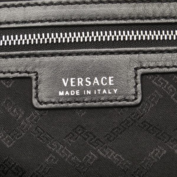 1 0154788 8 Versace Medusa Handbag Black Leather