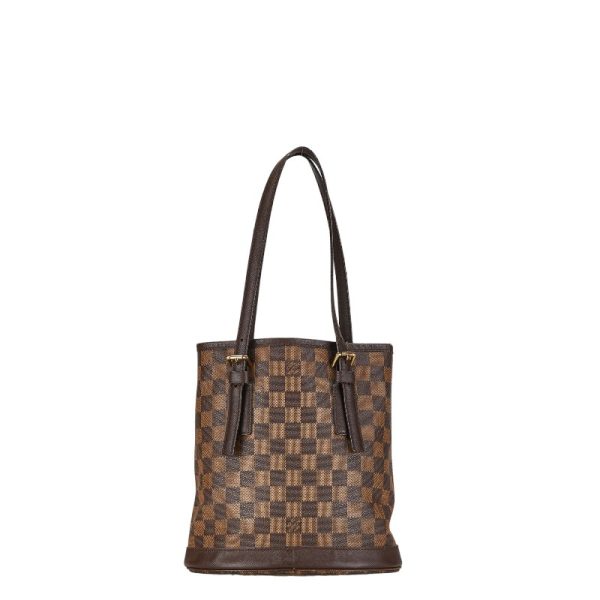 1 0154799 3 Louis Vuitton Damier Male Handbag N42240 Brown PVC Leather