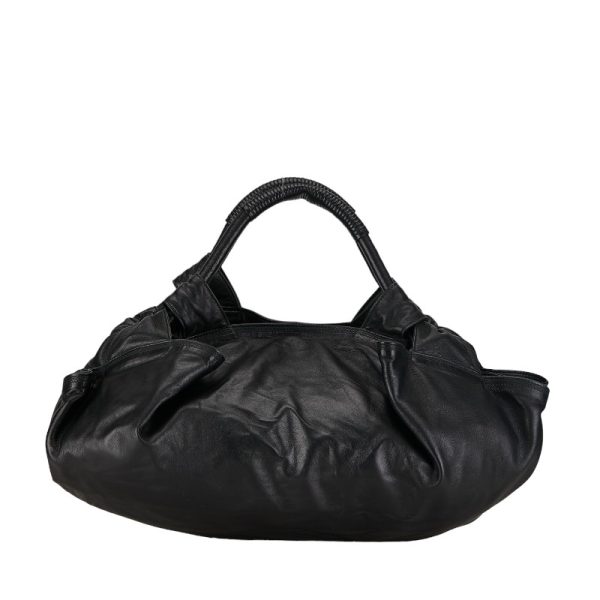 1 0154803 3 LOEWE Nappa Aire Anagram Handbag Black Leather