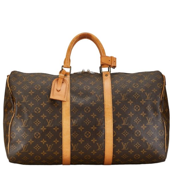 1 0154813 1 Louis Vuitton Monogram Keepall 50 Boston Bag M41426 Brown