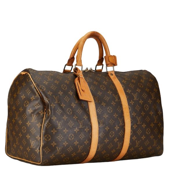 1 0154813 2 Louis Vuitton Monogram Keepall 50 Boston Bag M41426 Brown