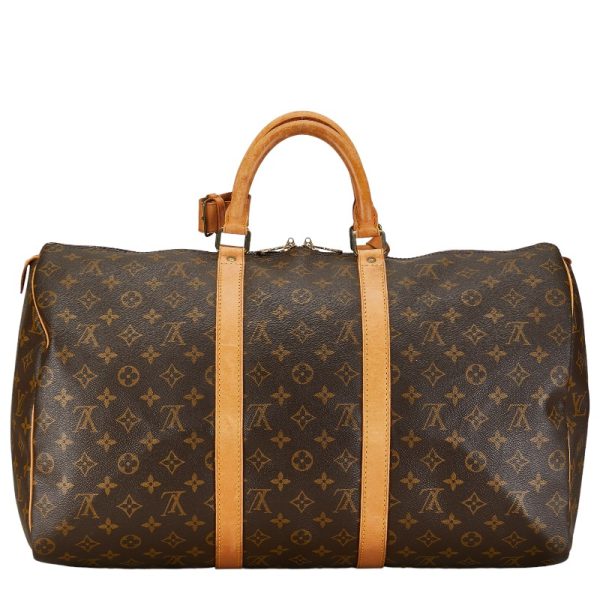 1 0154813 3 Louis Vuitton Monogram Keepall 50 Boston Bag M41426 Brown