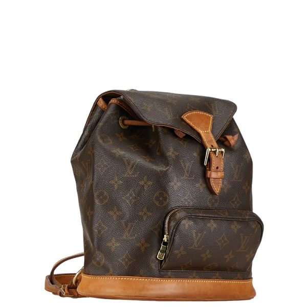 1 0154814 2 Louis Vuitton Montsouris MM Rucksack Backpack M51136 Brown