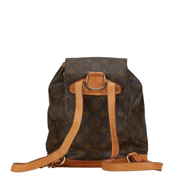 1 0154814 3 Louis Vuitton Montsouris MM Rucksack Backpack M51136 Brown