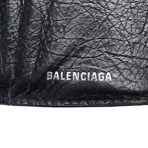 1 0155518 7 Balenciaga Mini Graffiti Trifold Wallet 391446 Black Multicolor