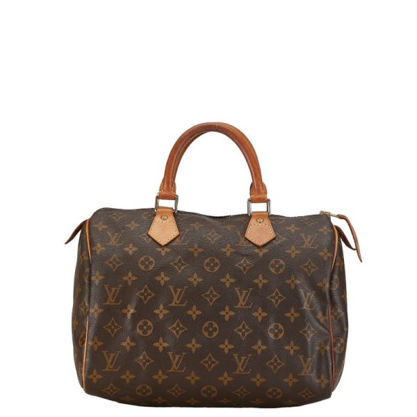 1 0155528 1 Louis Vuitton Monogram Speedy 30 Handbag M41526 Brown PVC Leather