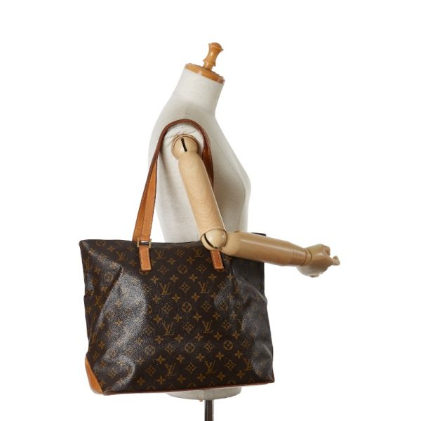 1 0155539 11 Louis Vuitton Monogram Cabas Mezzo Shoulder Bag M51151 Brown