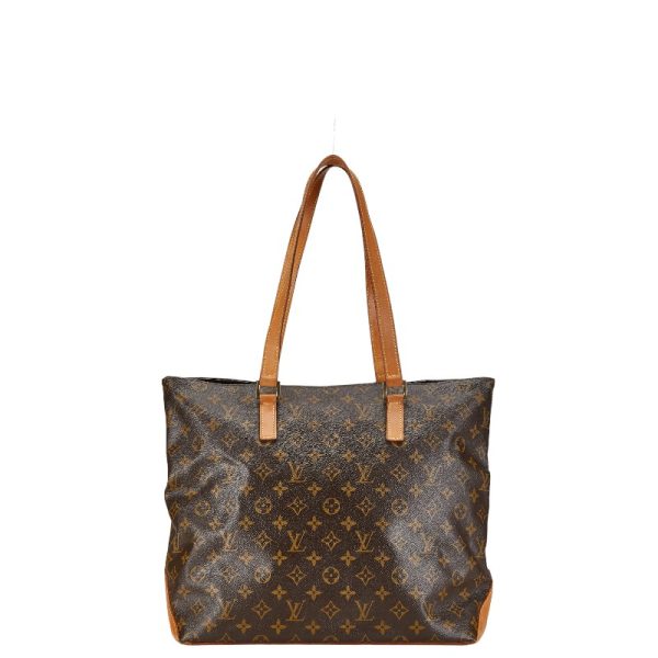 1 0155539 3 Louis Vuitton Monogram Cabas Mezzo Shoulder Bag M51151 Brown