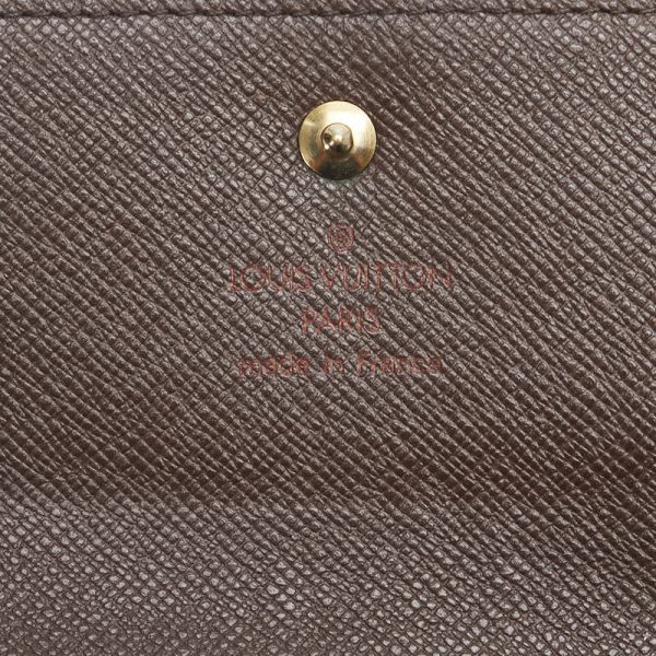 1 0155653 7 Louis Vuitton Damier Portefeuille Elise Wallet N61654 Brown