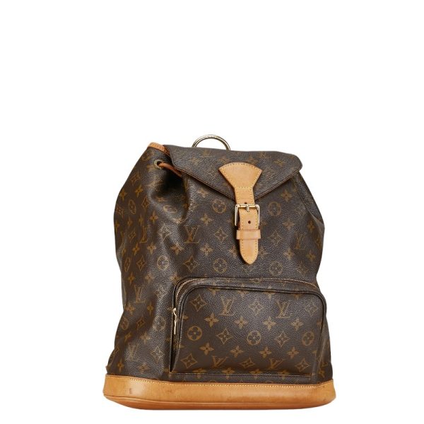 1 0155655 2 Louis Vuitton Montsouris GM Rucksack Backpack M51135 Brown