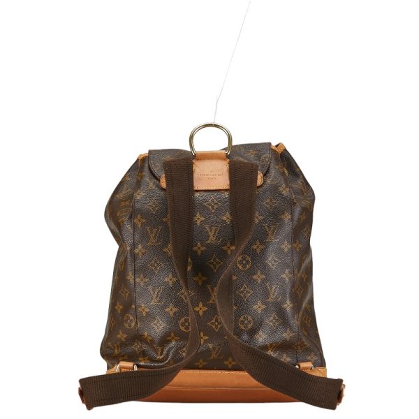 1 0155655 3 Louis Vuitton Montsouris GM Rucksack Backpack M51135 Brown