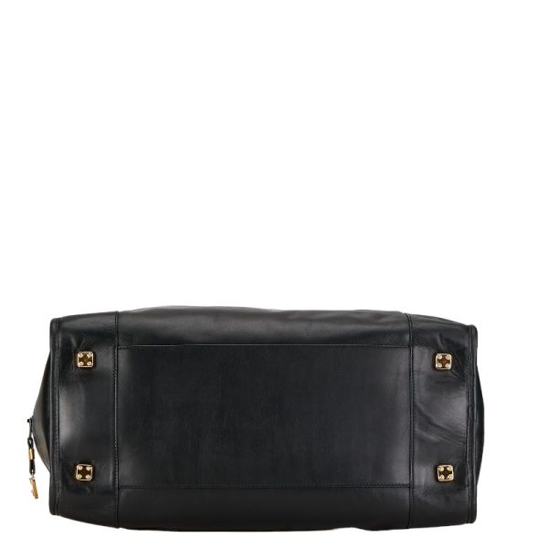 1 0155668 4 LOEWE Amazona Boston Bag Handbag Black Leather