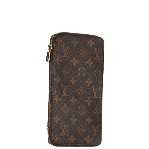 1 0155682 2 Louis Vuitton Monogram Organizer de Voyage Travel Wallet M60120 Brown