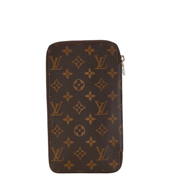 1 0155682 3 Louis Vuitton Monogram Organizer de Voyage Travel Wallet M60120 Brown