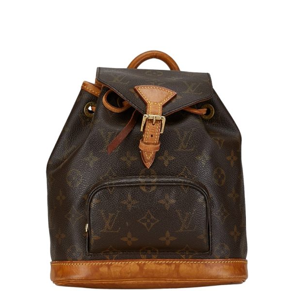 1 0155951 1 Louis Vuitton Monsouris PM Rucksack Backpack M51137 Brown