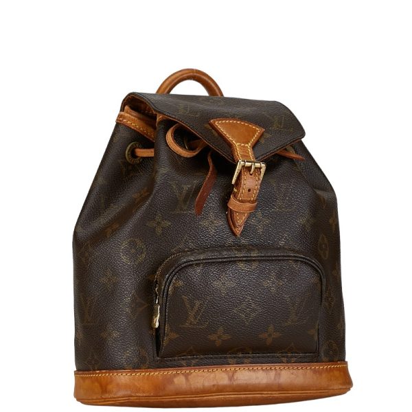 1 0155951 2 Louis Vuitton Monsouris PM Rucksack Backpack M51137 Brown