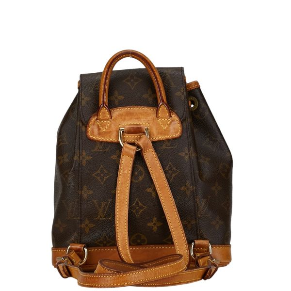 1 0155951 3 Louis Vuitton Monsouris PM Rucksack Backpack M51137 Brown