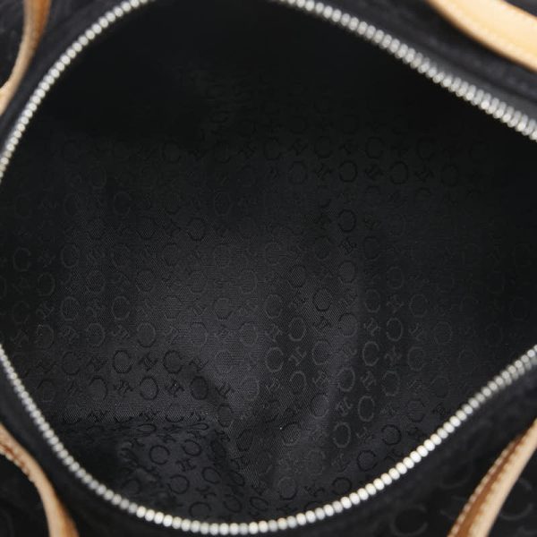 1 0155979 6 Celine C Macadam Handbag Black Suede Leather