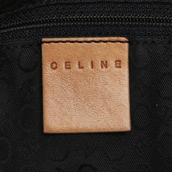 1 0155979 8 Celine C Macadam Handbag Black Suede Leather