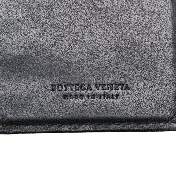 1 0155980 8 Bottega Veneta Intrecciato Long Wallet Black Leather