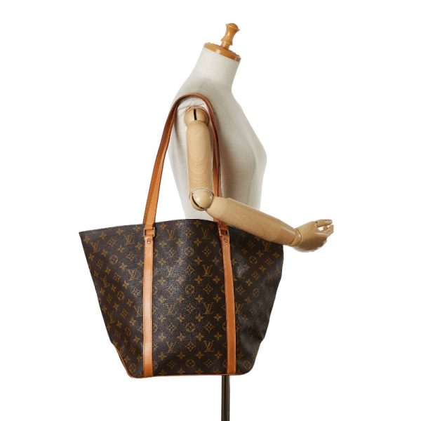 1 0156259 9 Louis Vuitton Monogram Sac Shopping Tote Bag M51108 Brown