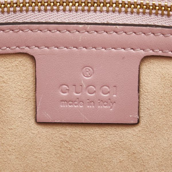 1 0156283 11 Gucci Guccisima handbag shoulder bag 2WAY 432124 pink gold leather