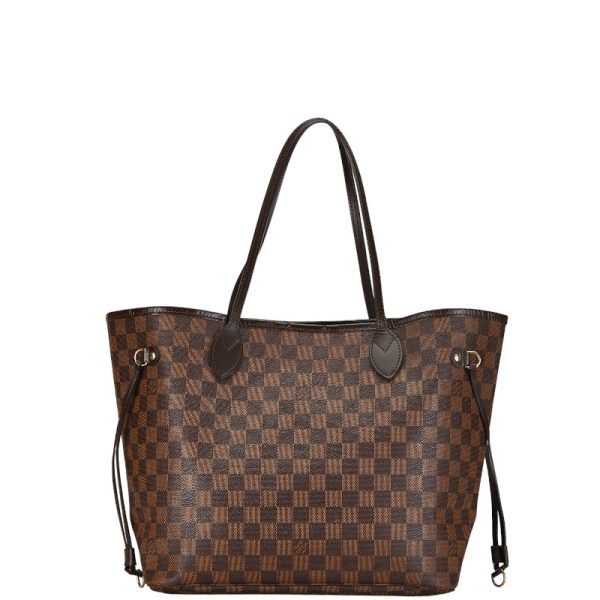 1 0156289 1 Louis Vuitton Damier Neverfull MM Shoulder Bag Brown