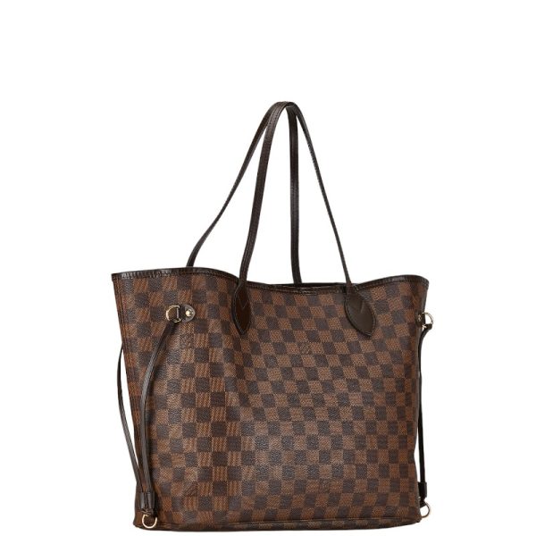 1 0156289 2 Louis Vuitton Damier Neverfull MM Shoulder Bag Brown