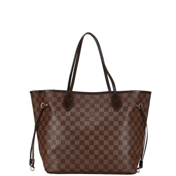 1 0156289 3 Louis Vuitton Damier Neverfull MM Shoulder Bag Brown