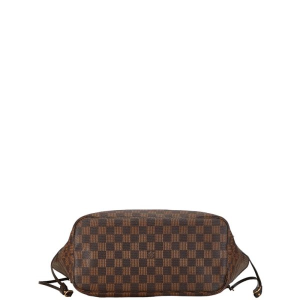 1 0156289 4 Louis Vuitton Damier Neverfull MM Shoulder Bag Brown