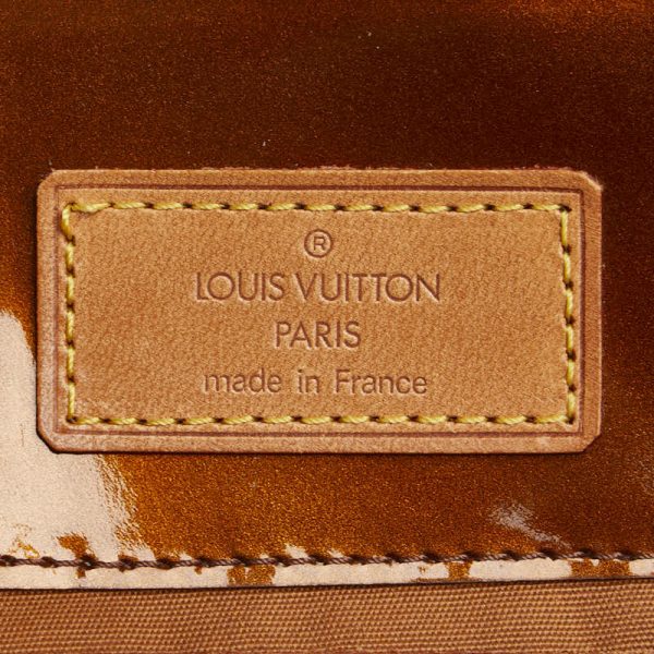 1 0156296 8 Louis Vuitton Monogram Vernis Reid PM M91146 Brown Patent